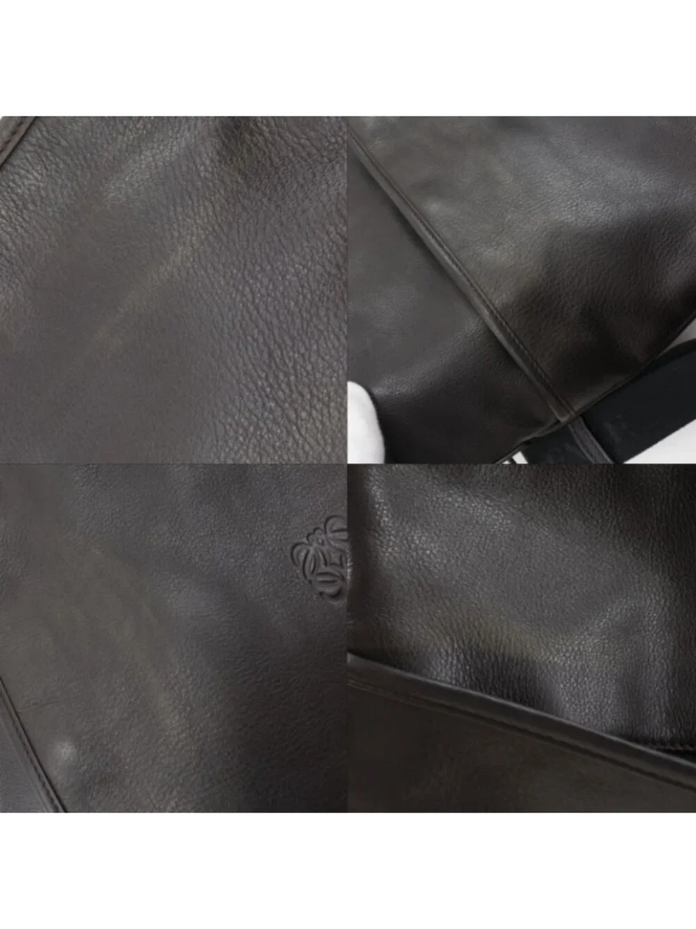 Loewe Anagram Leather Black Shoulder Bag